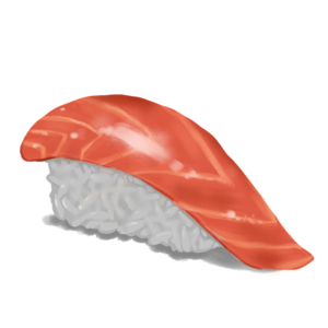 Nigiri sushi z łososiem